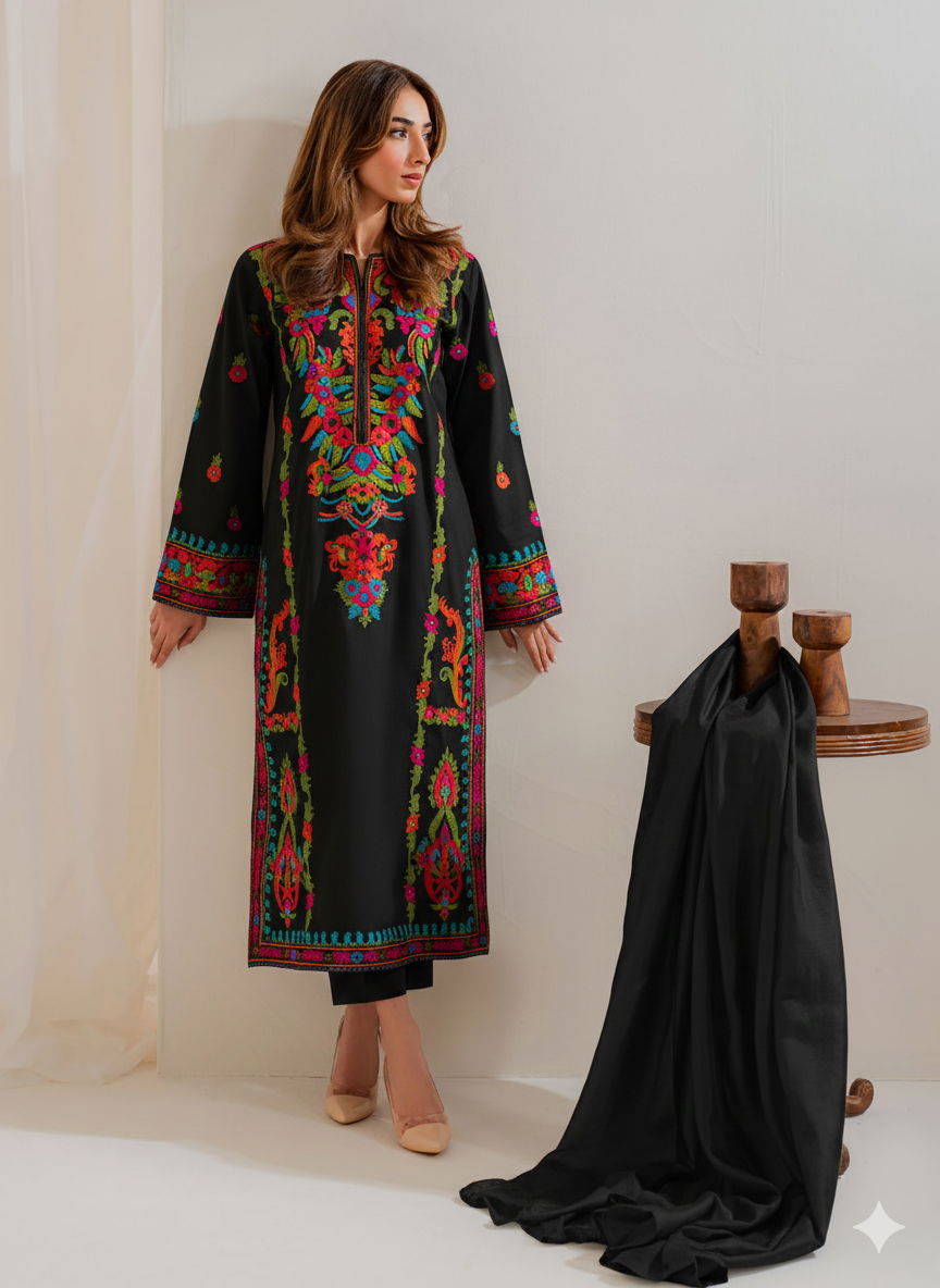 Multi Color Black 3Pcs