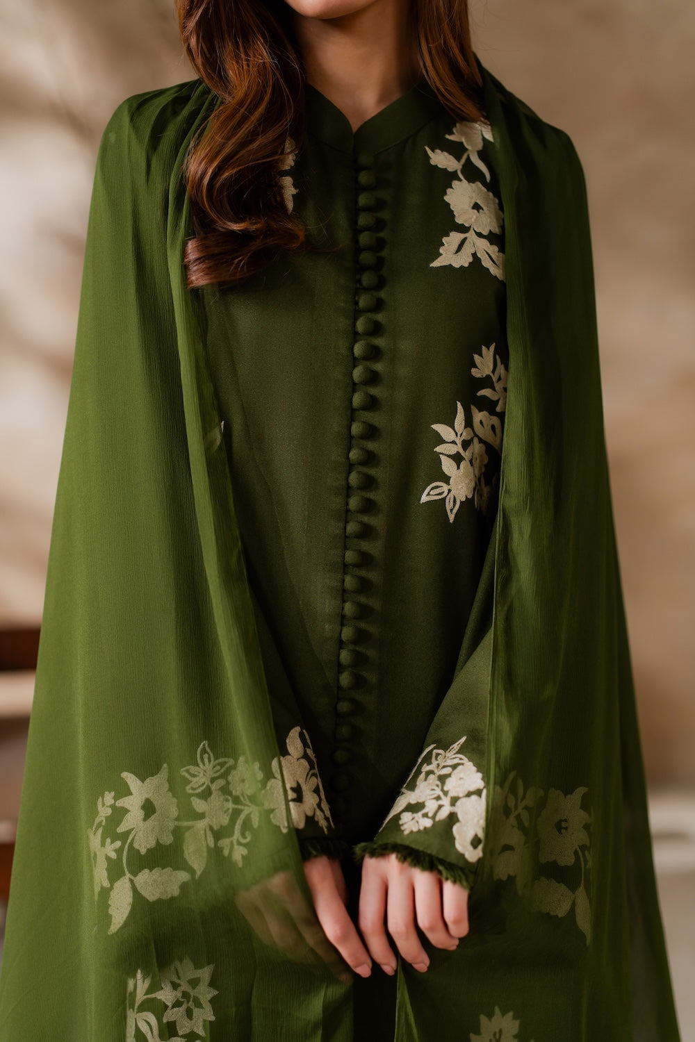 Mehndi Emb 3Pc Stitched