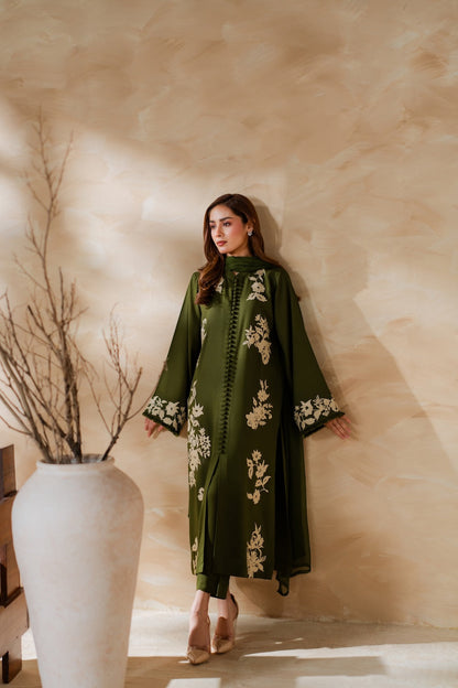 Mehndi Emb 3Pc Stitched